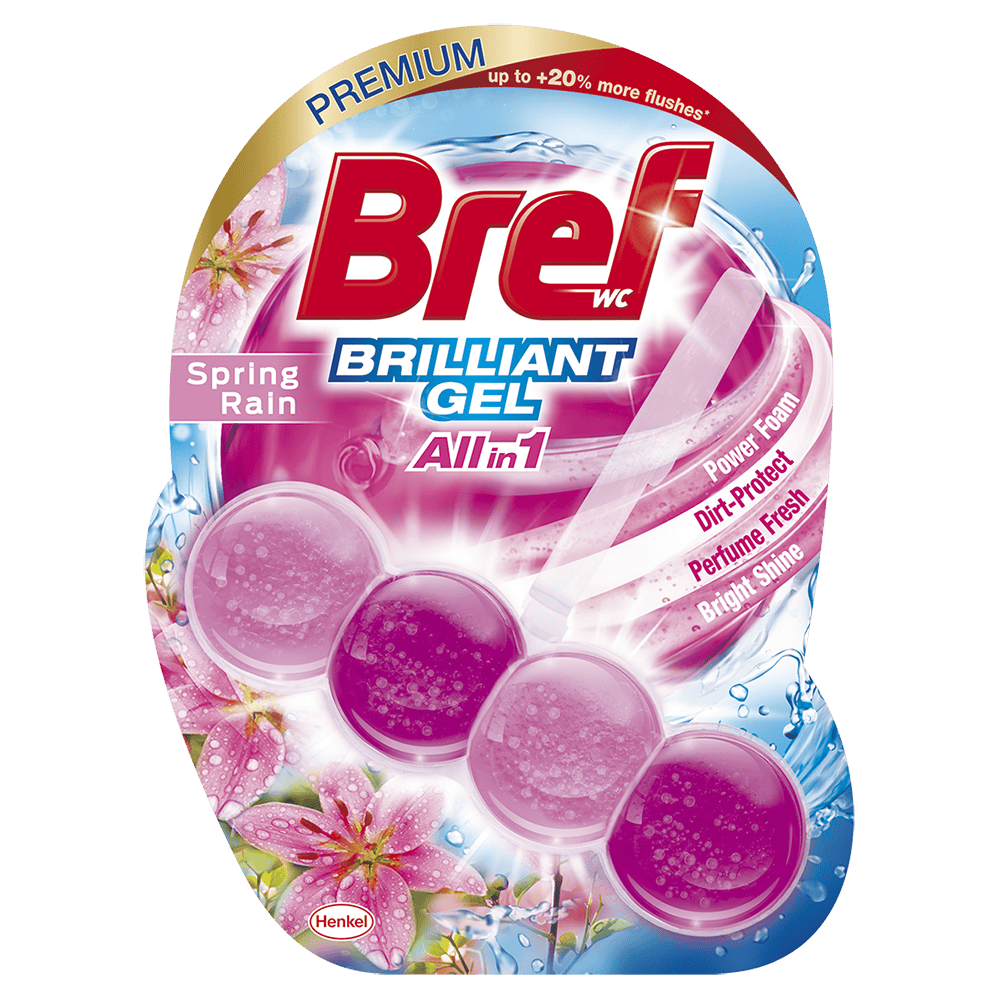 BREF ODORIZANT WC BRILLIANT GEL 42G SPRING RAIN