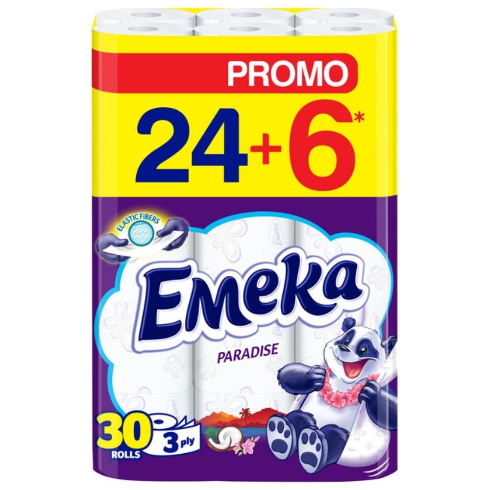 EMEKA HARTIE IGIENICA 3STR 24+6ROLE PARADISE