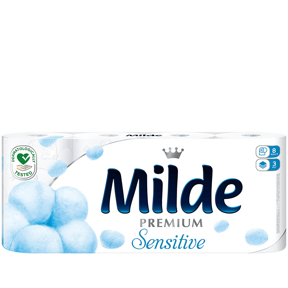 MILDE HARTIE IGIENICA 3STR 8ROLE SENSITIVE